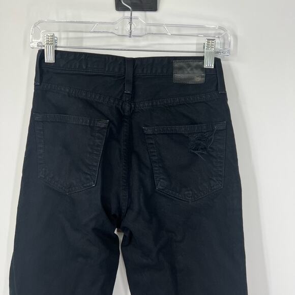 AG Adriano Goldschmied The Phoebe Vintage High Waisted Tapered Leg Jeans Black - Picture 6 of 7